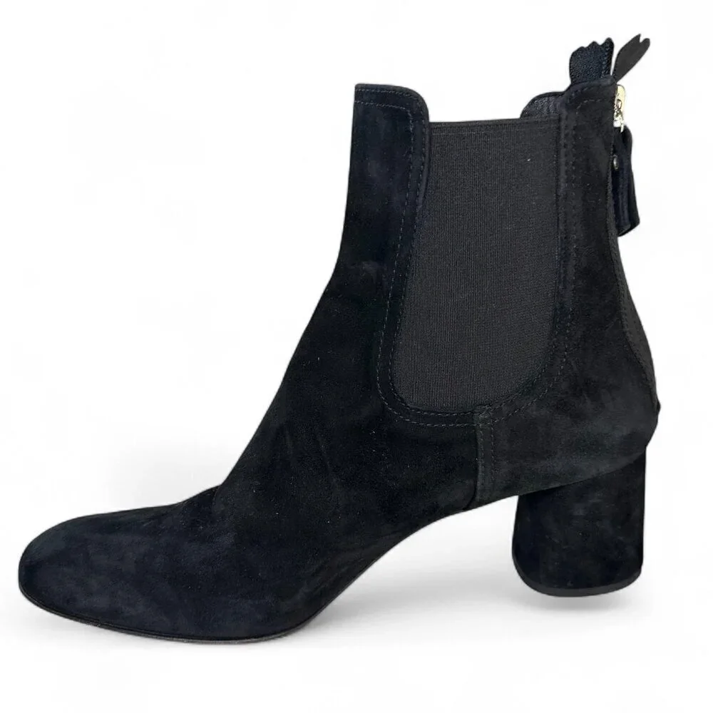 AGL Women's Lisette Almond Toe Mid Heel Stretch Booties EU 38.5 Black